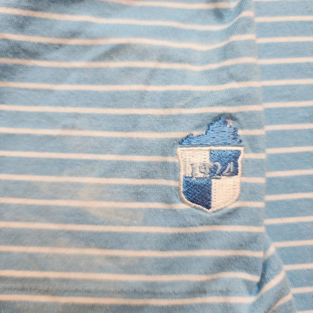 Polo Golf Ralph Lauren Striped Polo Shirt Men's Large Blue White Short Sleeve Co